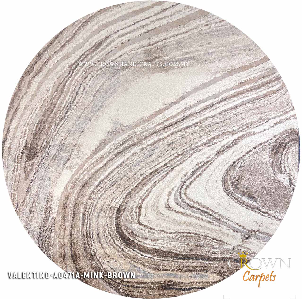 Smooth Fine Rug for Living Room Modern Design Carpet | Valentino A0471A Mink-Brown