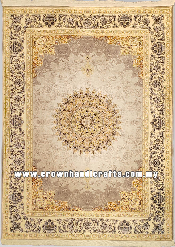 Modern Persian Design Carpet – Silk-Feel Turkish Rug for Living Room – Premium Polyester | Istanbul