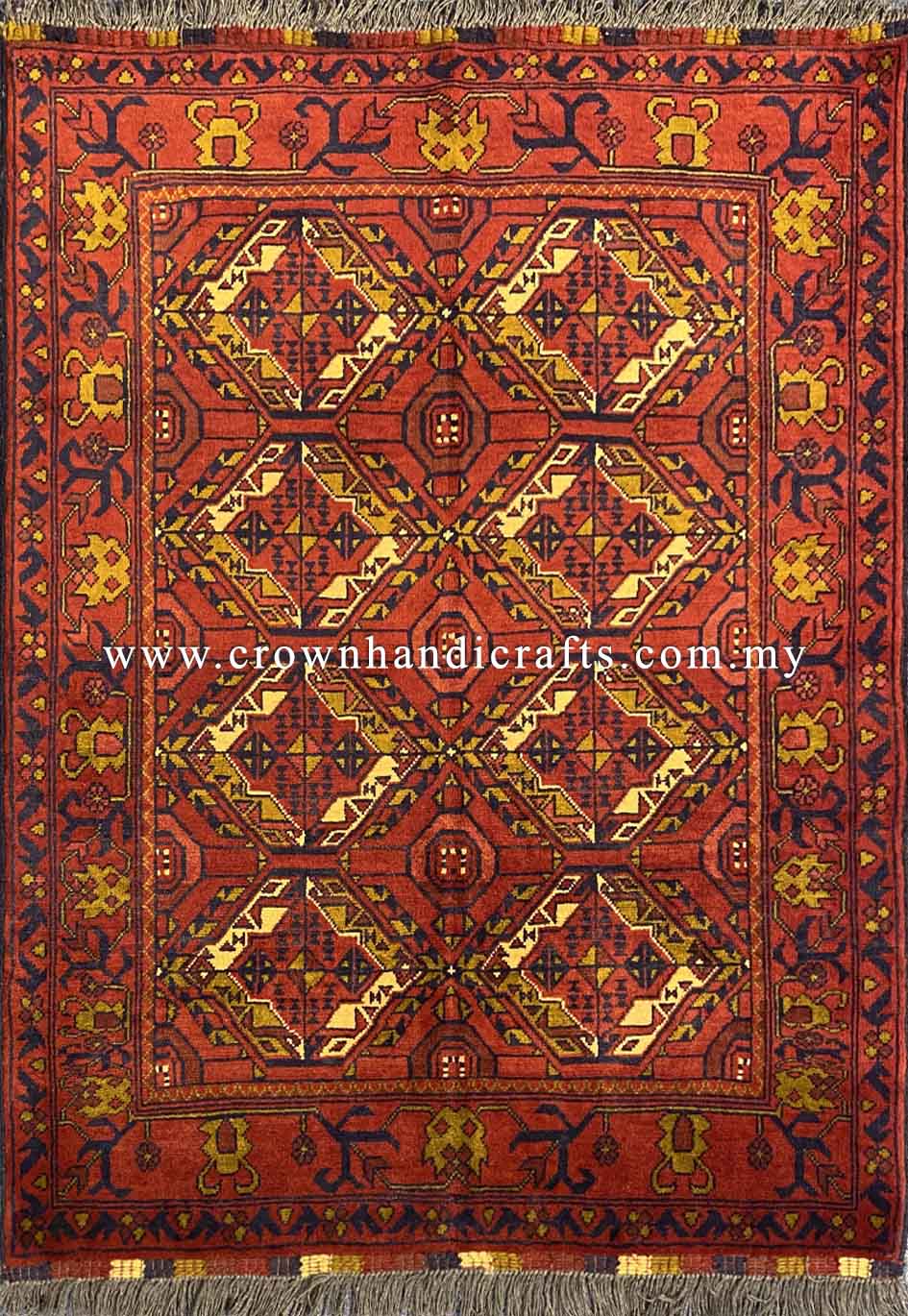 [5X3.5FT] Handmade Tribal Rug Persian Carpet Design 100% Wool Afghan Carpet High Quality Hand Knotted Authentic Afghan Tribal Carpet AFGHAN CH 1003