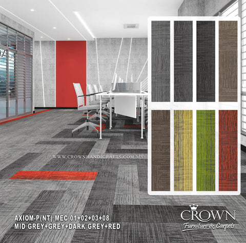 Modern Office Flooring | Contemporary Carpet Tiles with Textured Modular Design | Axiom Plank (NT)