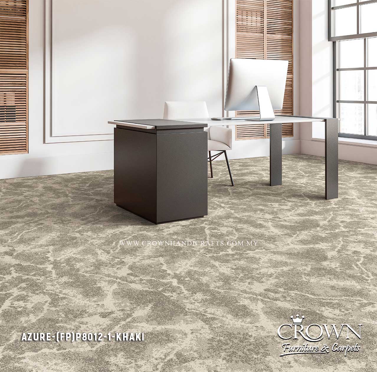 Premium Office Carpet Tiles | Contemporary Modular Floor Design with Textured Finish | Azure-Colorshift (FP)