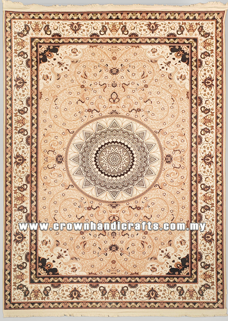 Modern Persian Design Carpet – Silk-Feel Turkish Rug for Living Room – Premium Polyester | Istanbul