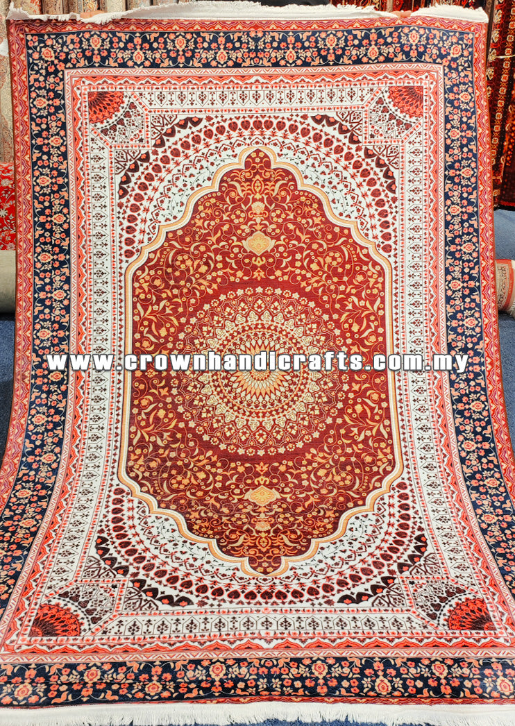 Modern Persian Design Carpet – Silk-Feel Turkish Rug for Living Room – Premium Polyester | Istanbul