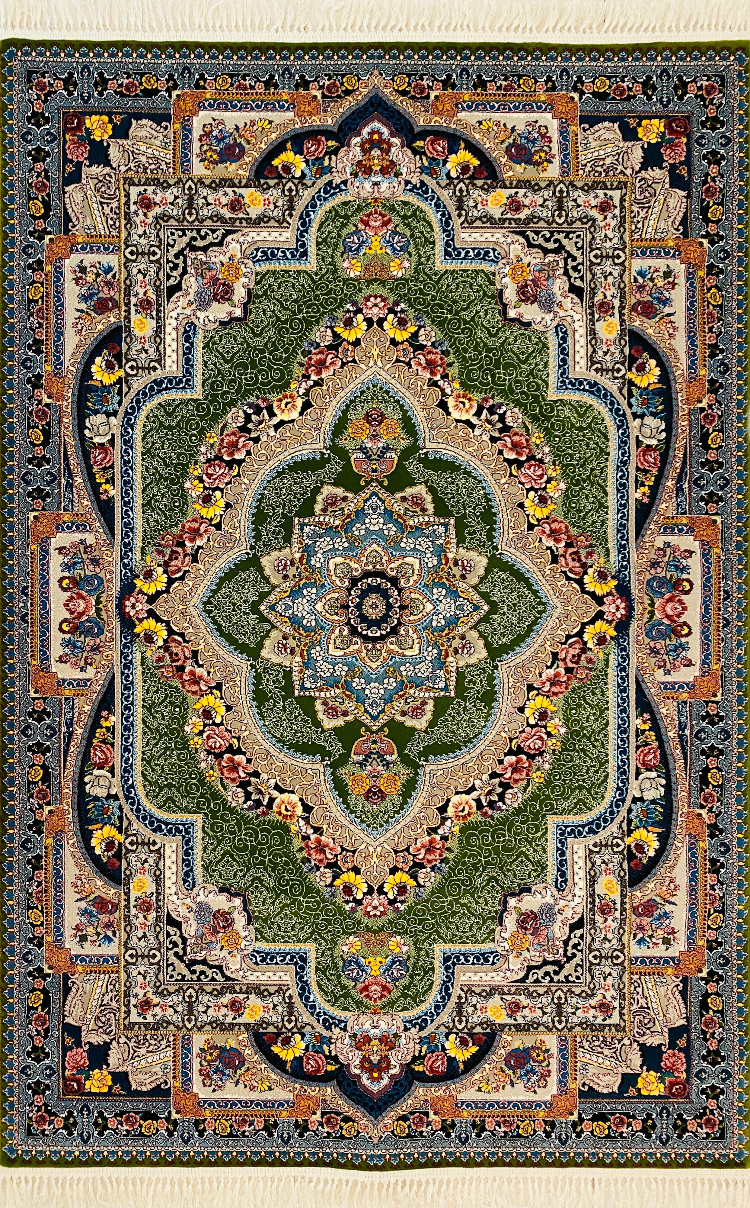 Fine Persian Rug Wool Feel Smooth Quality Carpet for Dining Table Living Room Rug | Dorrin Bagh Moalagh