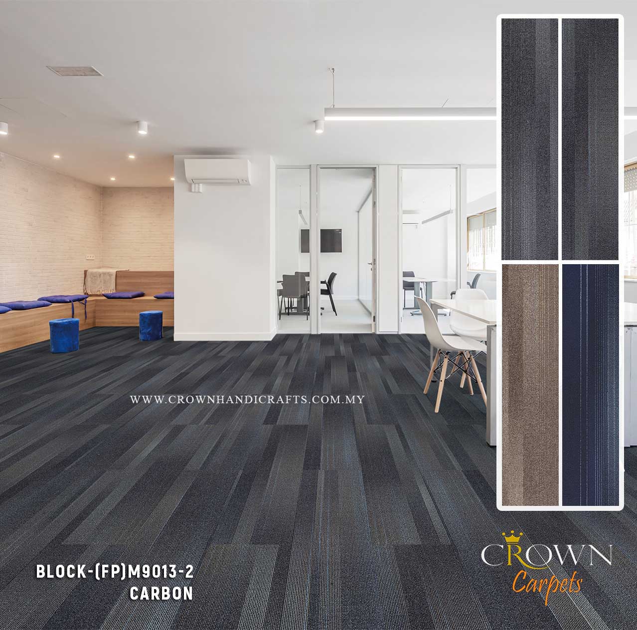 Competitive Price Textured Carpet Tiles | Block-Essential Plank (FP)