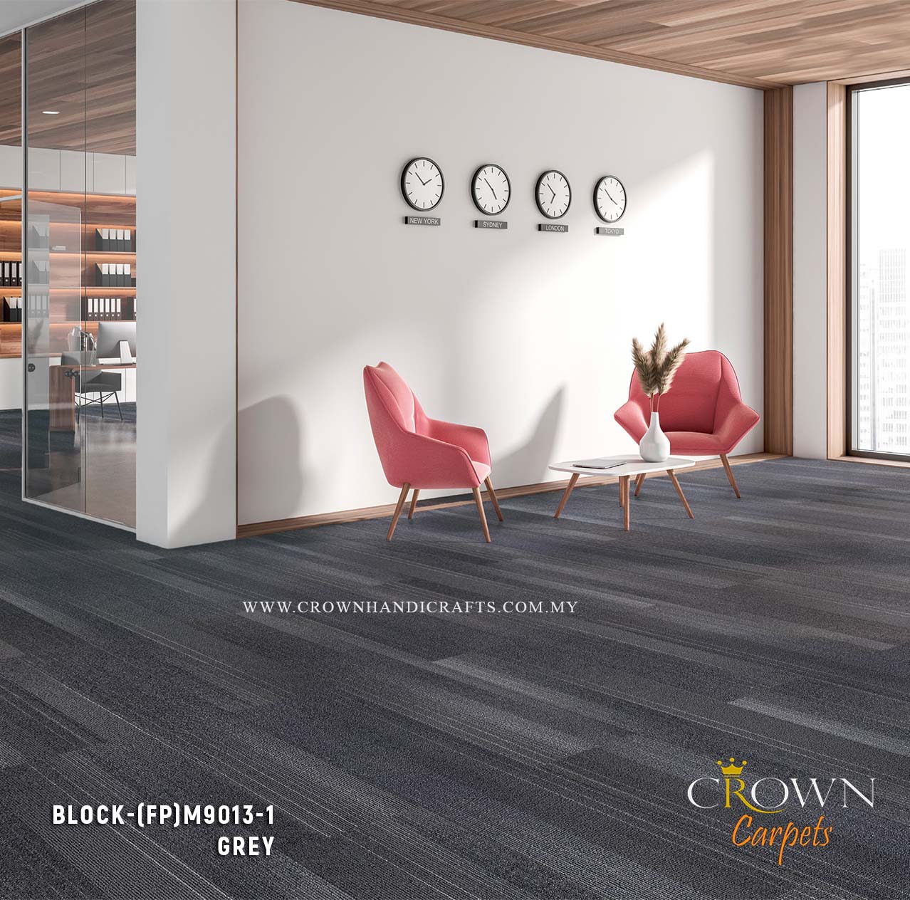 Competitive Price Textured Carpet Tiles | Block-Essential Plank (FP)