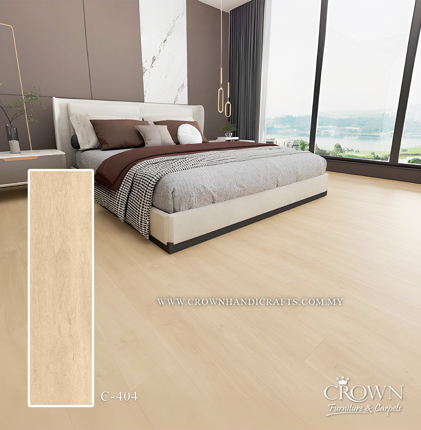4MM SPC PLANK DR.FLOORS C-404 (AF) | 1220X180 | QUALITY HEAVY-DUTY SPC FLOORING MALAYSIA | BOX 13PCS/30.72SF