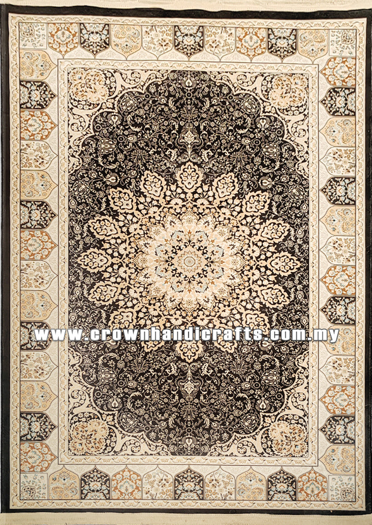 Modern Persian Design Carpet – Silk-Feel Turkish Rug for Living Room – Premium Polyester | Istanbul