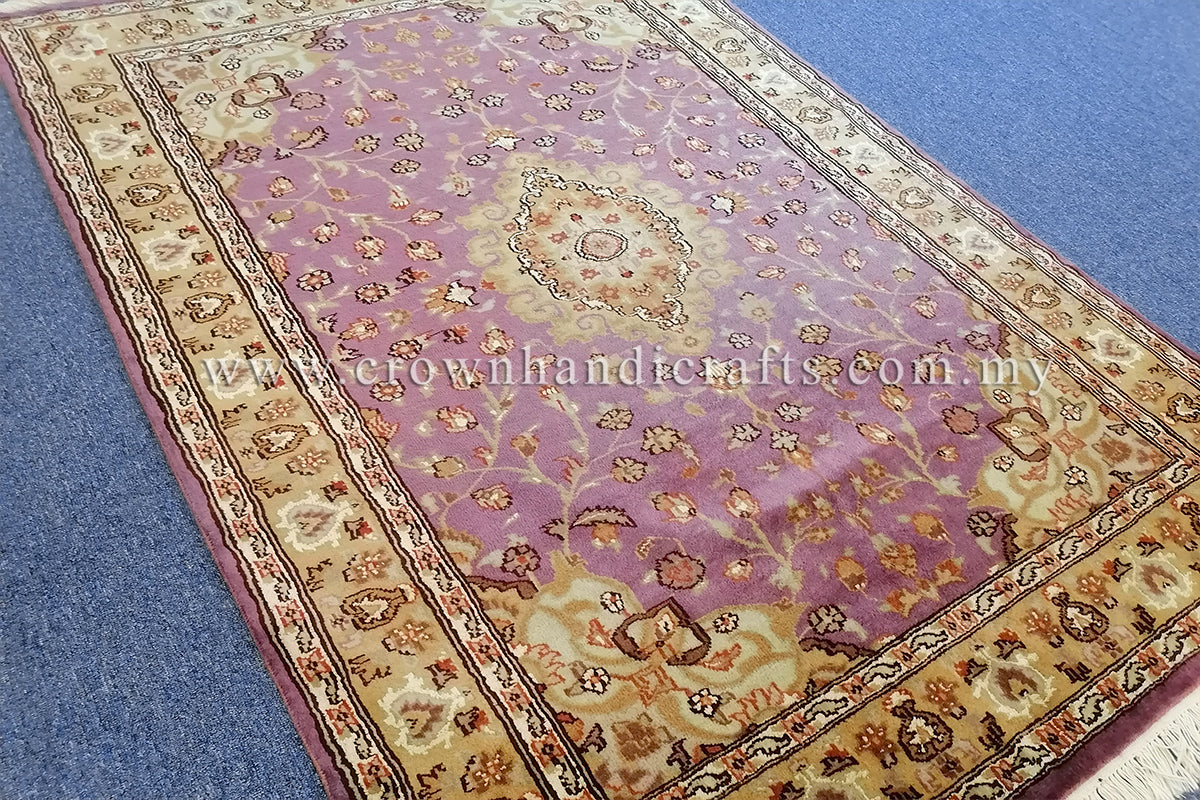 [6X4FT] Handmade Carpet Perfect for Modern & Classic Interiors 100% Silk Wool High Quality Iranian Rug Turkey Carpet Handmade Authentic SK Kashmir Carpet SILK WOOL CH 1435