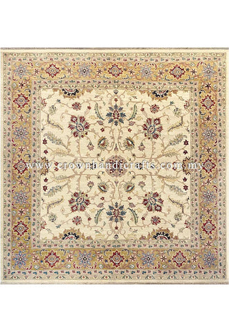[8X8FT] Genuine Afghan Tribal Carpet High-Quality Hand-Knotted Design 100% Wool Persian-Inspired CHOBI CH 2730