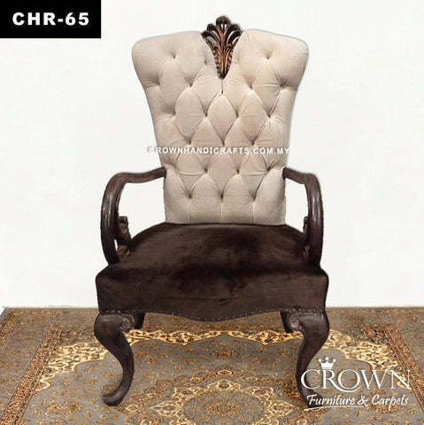 Premium Lounge Crafted Chair | Modern Accent Seating for Living Room, Bedroom & Lounge Spaces | CHR-65 (L30 W26 H48.5 Inches)