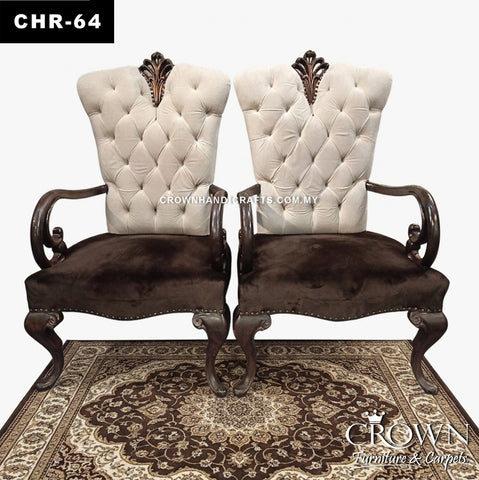 Premium Lounge Crafted Chair Pair | Modern Accent Seating for Living Room, Bedroom & Lounge Spaces| CHR-64 (L30 W26 H48.5 Inches)