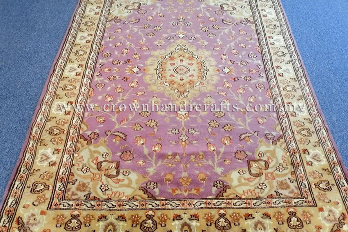[6X4FT] Handmade Carpet Perfect for Modern & Classic Interiors 100% Silk Wool High Quality Iranian Rug Turkey Carpet Handmade Authentic SK Kashmir Carpet SILK WOOL CH 1435