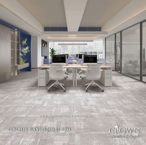 Contemporary Office Carpet Tiles – Stylish Modular Floor Design | Concrete Blend-Primo (FP)