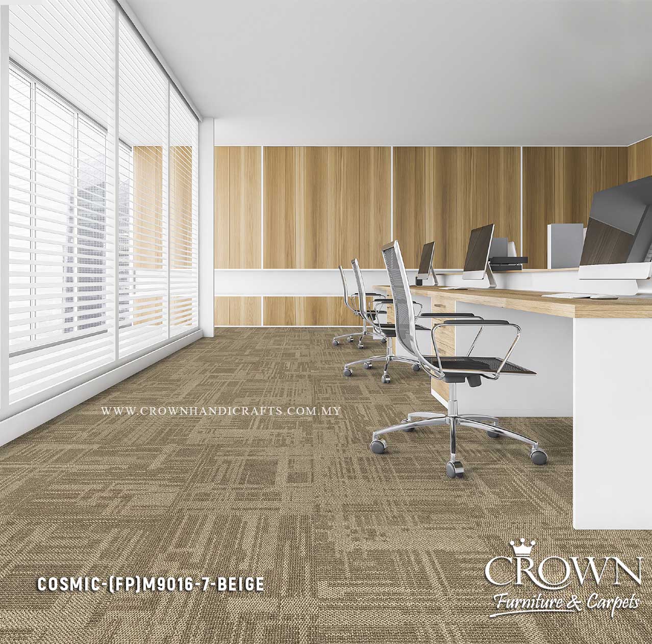Contemporary Carpet Tiles | Modern Textured Modular Flooring for Stylish Office Spaces | COSMIC-ESSENTIAL (FP)