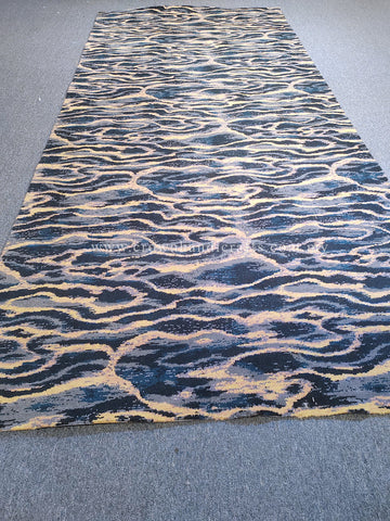 Large Wave-Pattern Area Rug – Modern Textured Carpet for Spacious Living Rooms | CP RUG Sublime Wavelet-CP130 (160X360CM)