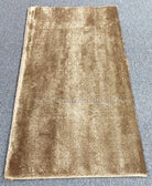 Natural brown runner rug with dense textured surface and neat serged border