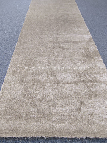 Large Grey Area Rug – Modern Soft Carpet for Spacious Lounges | CP RUG Royal Satin (AV) Eureka Grey-CP199 (100X300CM)