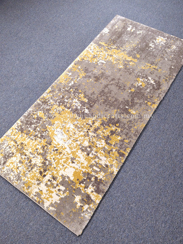 Grey & Yellow Runner Rug – Modern Two-Tone Carpet for Bright Hallways | CP RUG Elegance 8444 L.Grey-Yellow-CP216 (89X200CM)