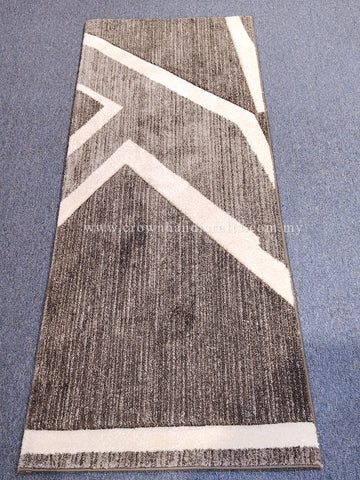Grey Hallway Runner Rug – Modern Designer Carpet for Stylish Corridors | CP RUG Lorenza 23 Grey-CP219 (80X200CM)