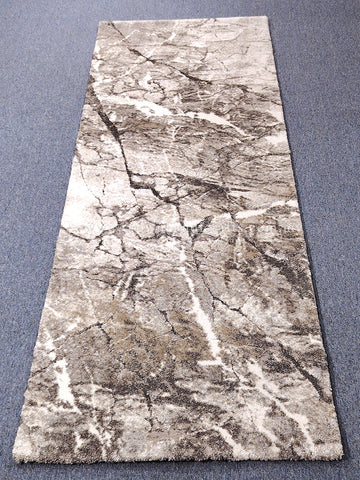 Two-Tone Grey Runner Rug – Modern Designer Carpet for Sleek Hallways | CP RUG Valentino 240 Grey-D.Grey-CP222 (85X227CM)