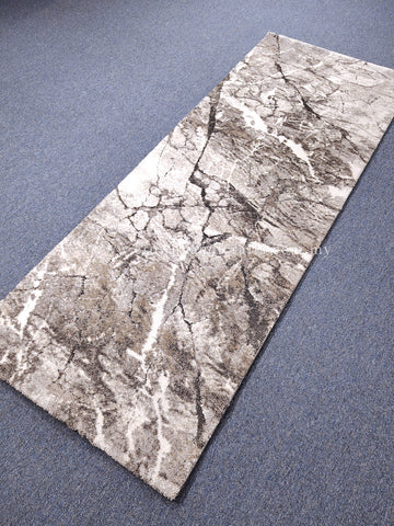 Two-Tone Grey Runner Rug – Modern Designer Carpet for Sleek Hallways | CP RUG Valentino 240 Grey-D.Grey-CP222 (85X227CM)