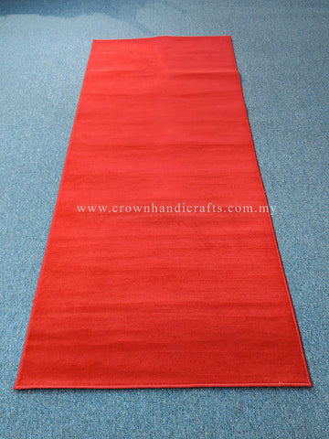 Rich Red Velvet Runner – Luxurious Plush Carpet for Elegant Corridors | CP RUG Velvet Red-CP229 (100X250CM)
