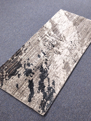 Slim Navy Runner Rug – Modern Two-Tone Carpet for Narrow Corridors | CP RUG Elegance 8758 L.Grey-Navy-CP234 (70X160CM)