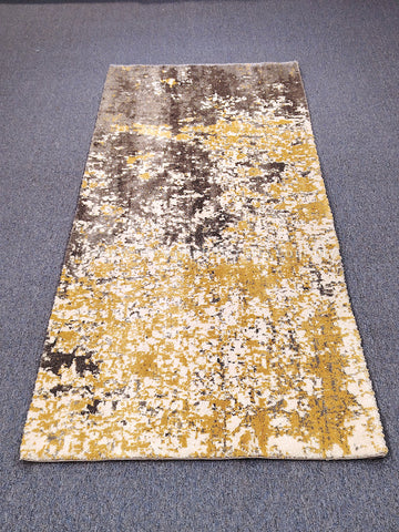 Modern Grey & Yellow Rug – Soft Runner Carpet for Stylish Hallways | CP RUG Elegance 8444 L.Grey-Yellow-CP241 (87X200CM)