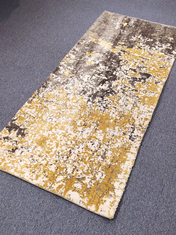 Modern Grey & Yellow Rug – Soft Runner Carpet for Stylish Hallways | CP RUG Elegance 8444 L.Grey-Yellow-CP241 (87X200CM)