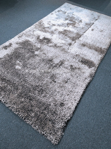 Bold Black & White Area Rug – Modern Monochrome Carpet for Statement Rooms | CP RUG Magnum Shaggy Black White-CP46 (148X287CM)