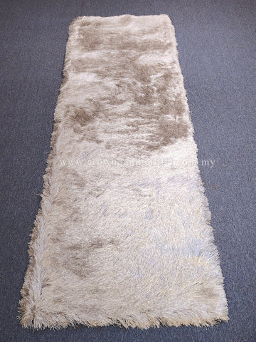 Soft Silver Shaggy Runner – Thick Cozy Rug for Modern Living Spaces | CP RUG Brilliant Shaggy Silver-CP47 (90X285CM)