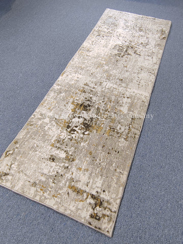 Grey Runner Rug – Modern Designer Carpet for Sleek Hallways | CP RUG Salvadore 9854 Grey-CP78 (84X240CM)
