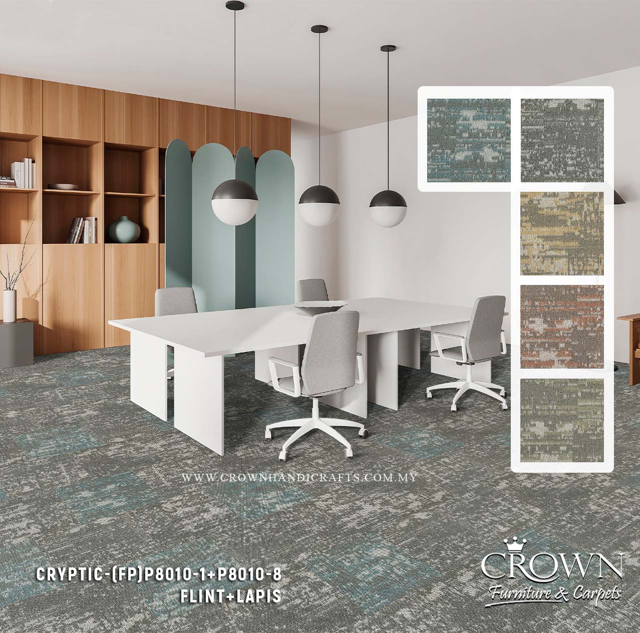 Modern Carpet Tile Flooring | Stylish Modular Design for Contemporary Office Interiors | Cryptic-Primo (FP)