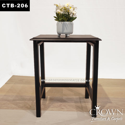 Classic Victorian Wooden Accent Table – Handcrafted Charm with Brass Touch for Elegant Living | CTB-206 (L15.5 W9.5 H18 Inches)