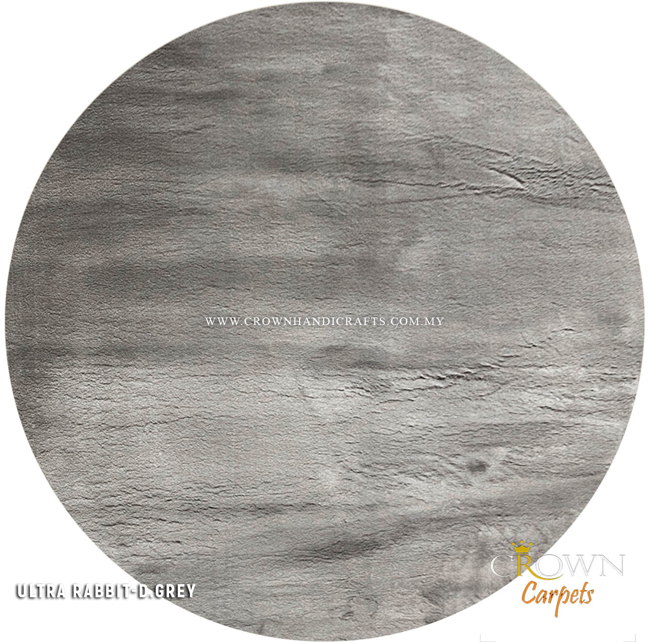 Soft Comfy Modern Round Carpet Shaggy Rugs Long Pile | Ultra Rabbit Super Soft Dark Grey