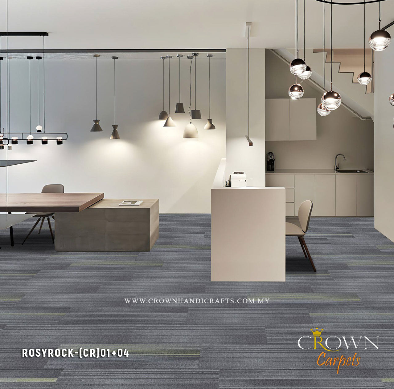 Carpet Tiles for Office Flooring Uses | Rosyrock Plank (CR)