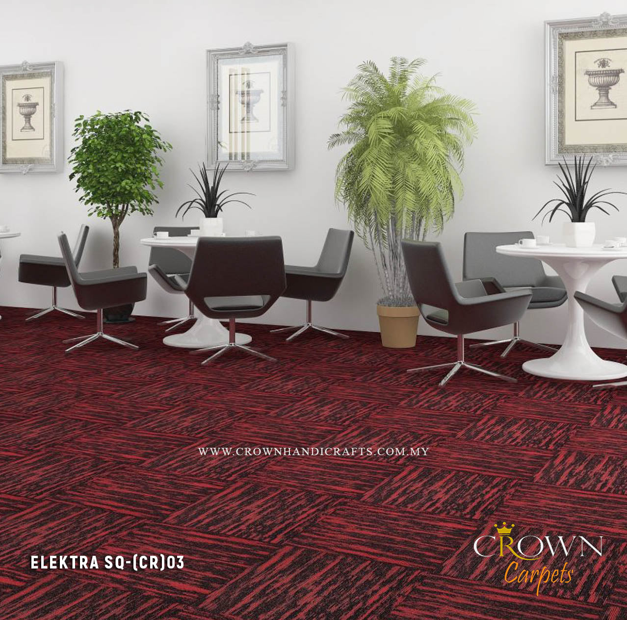 Improved Heavy Duty Office Carpet | Elektra Sq (CR)
