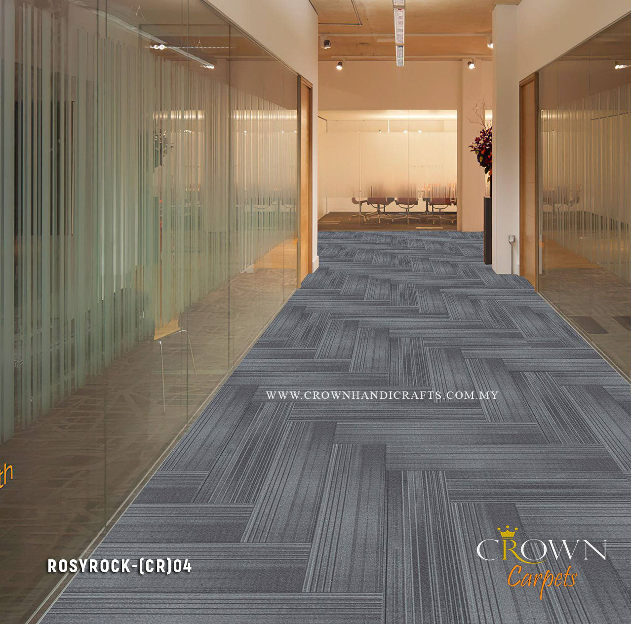 Carpet Tiles for Office Flooring Uses | Rosyrock Plank (CR)