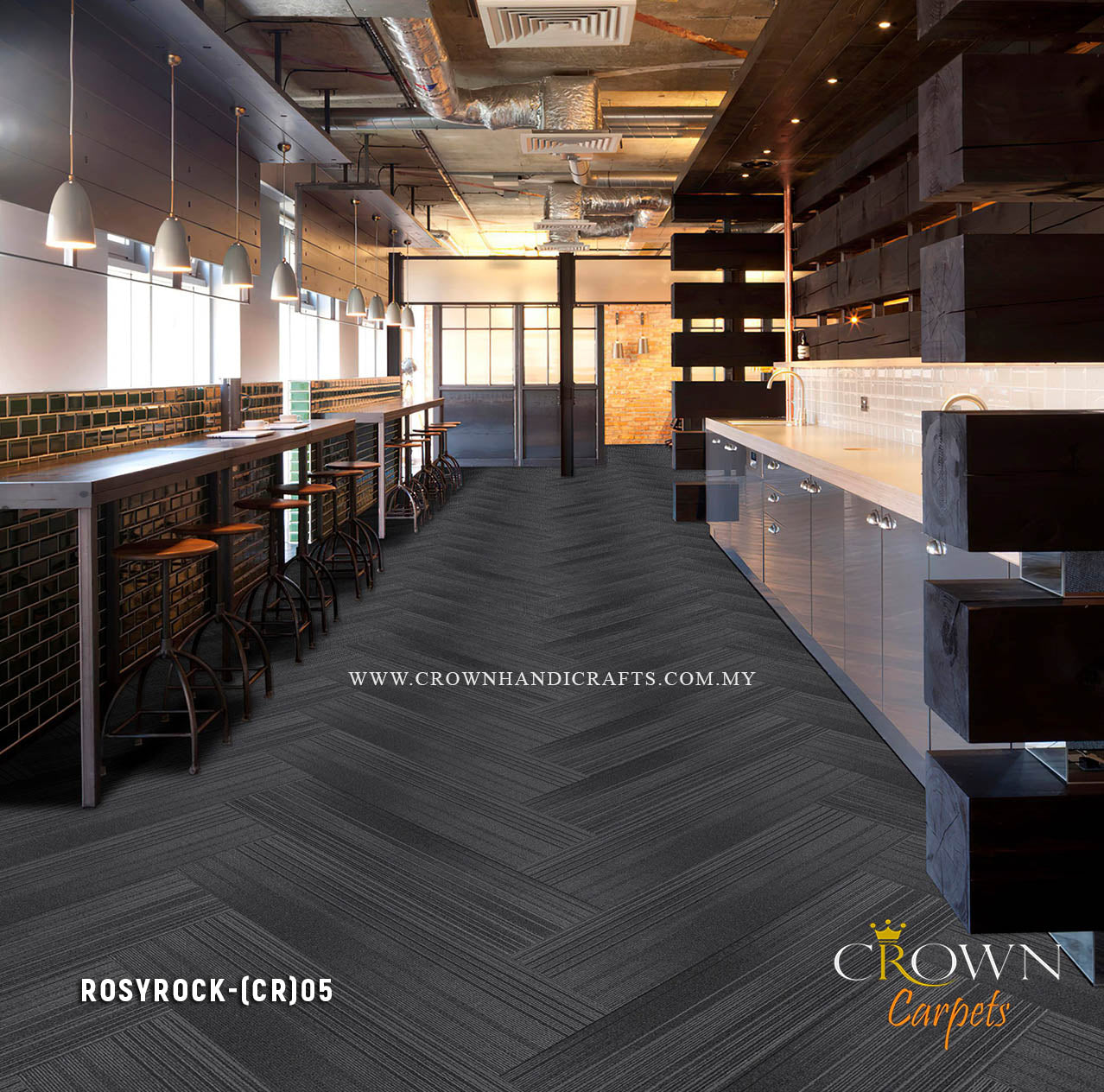 Carpet Tiles for Office Flooring Uses | Rosyrock Plank (CR)