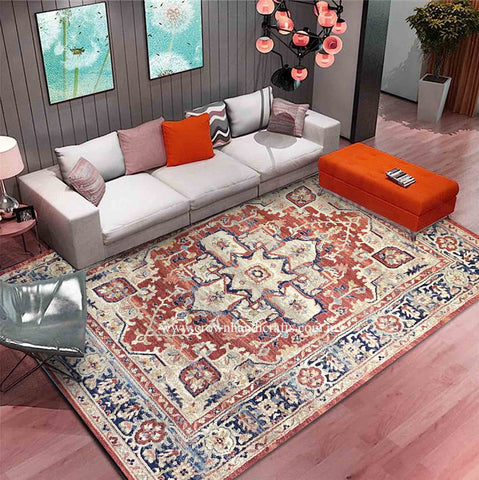 Retro-Inspired Rugs: Vintage Elegance for Timeless Living & Bedroom Spaces | Distressed Mix Rug D14