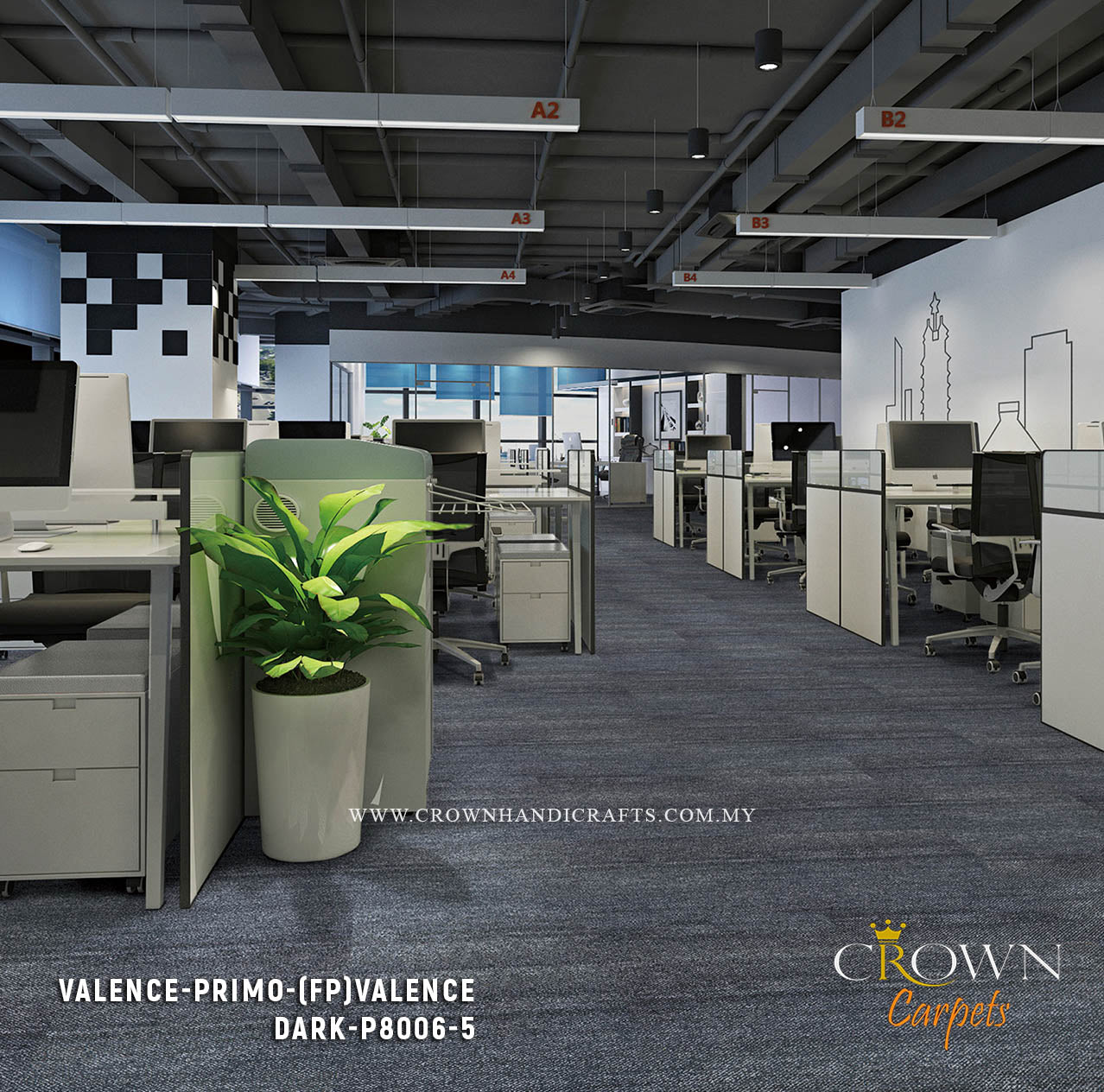Incredible Office Carpet Tile | Valence-Primo Plank (FP)