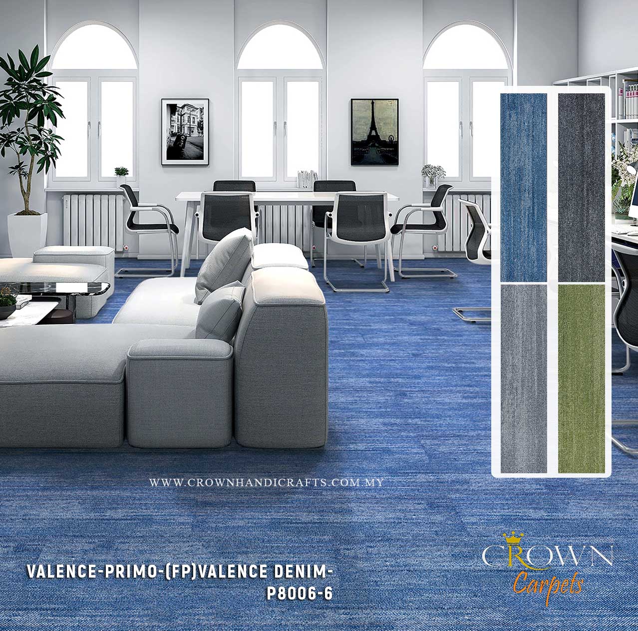 Incredible Office Carpet Tile | Valence-Primo Plank (FP)