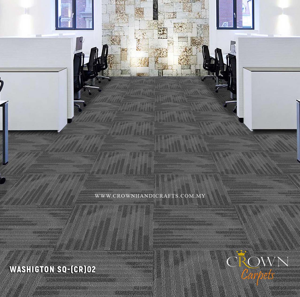 Impressive Commercial Carpet Tiles	| Washigton SQ (CR) Carpet Tile