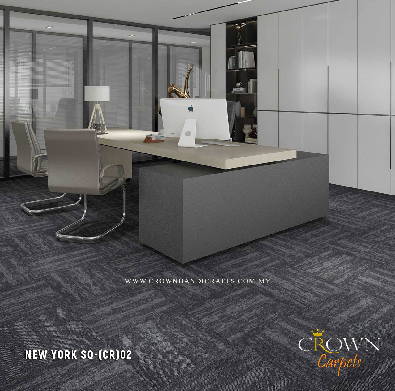 Superior Thick Carpet Tiles | New York Sq (CR)