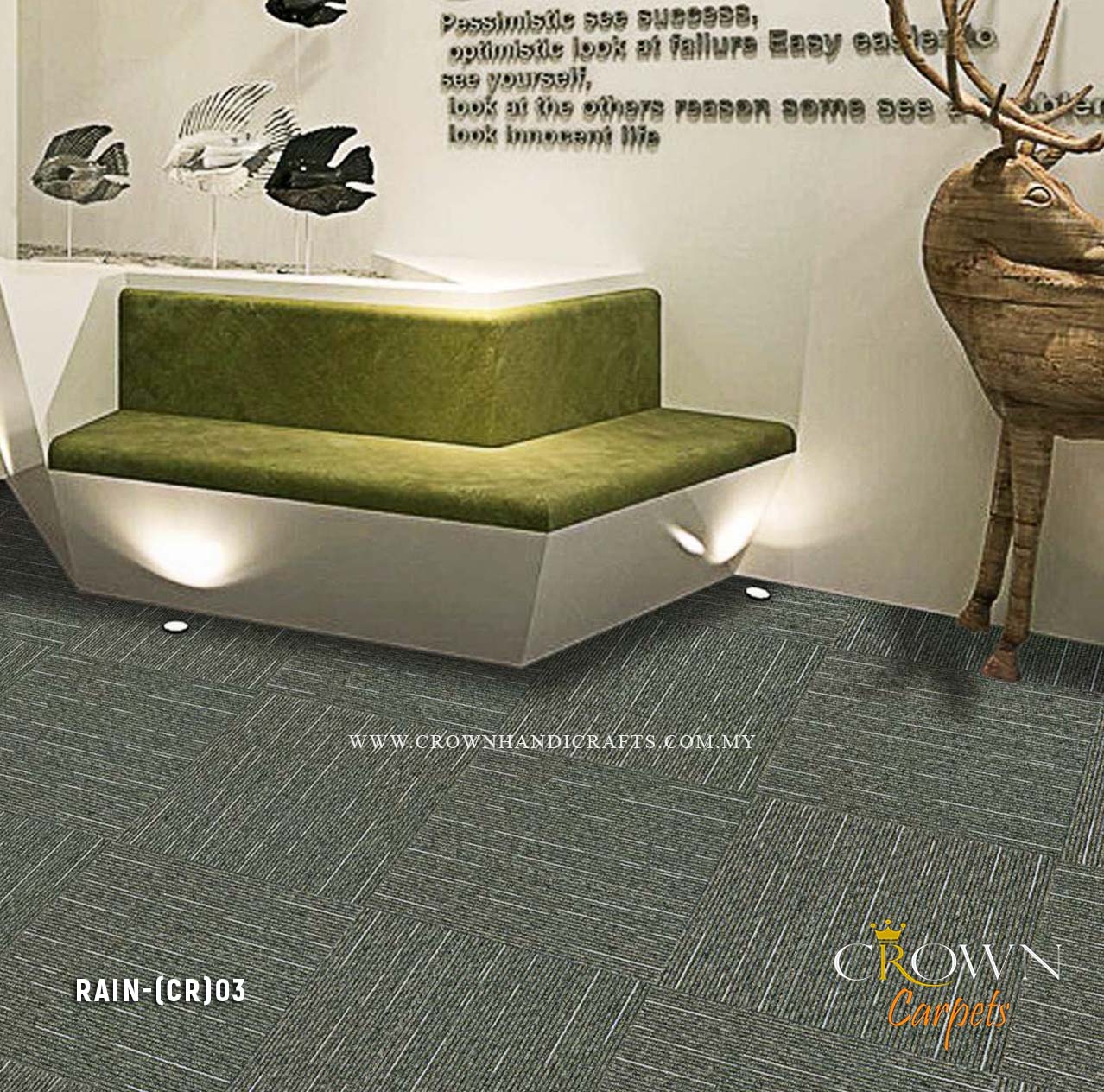 Amazing Tile Carpet for Office | Rain (CR)