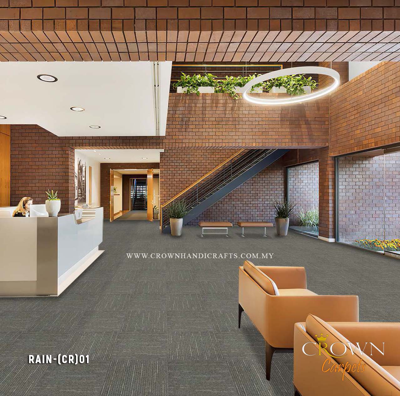 Amazing Tile Carpet for Office | Rain (CR)