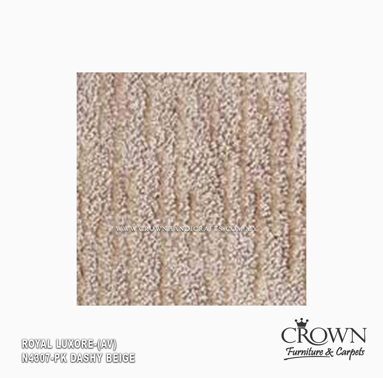 Cream beige wall-to-wall carpet with speckled vertical texture and short, dense pile.