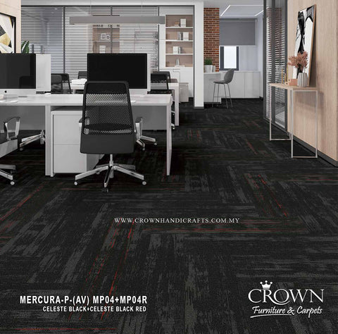 Contemporary Modular Carpet Tiles | Modern Textured Flooring for Professional Workspaces | Mercura Plank (AV)