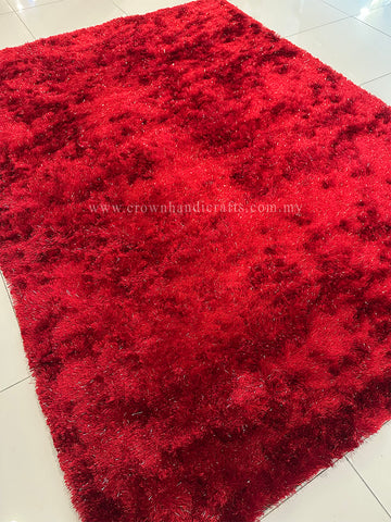 Bring Soft Glamour Home – Feel the Magic of Shaggy Sparkle Rug | Dzeel Plain Shaggy (180X250CM)